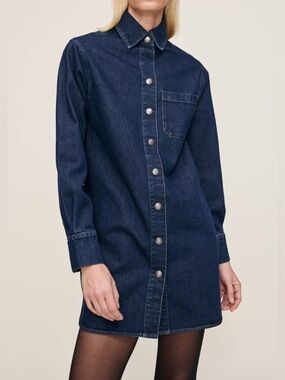 DL1961 x holt renfrew denim jean long sleeve short dress small